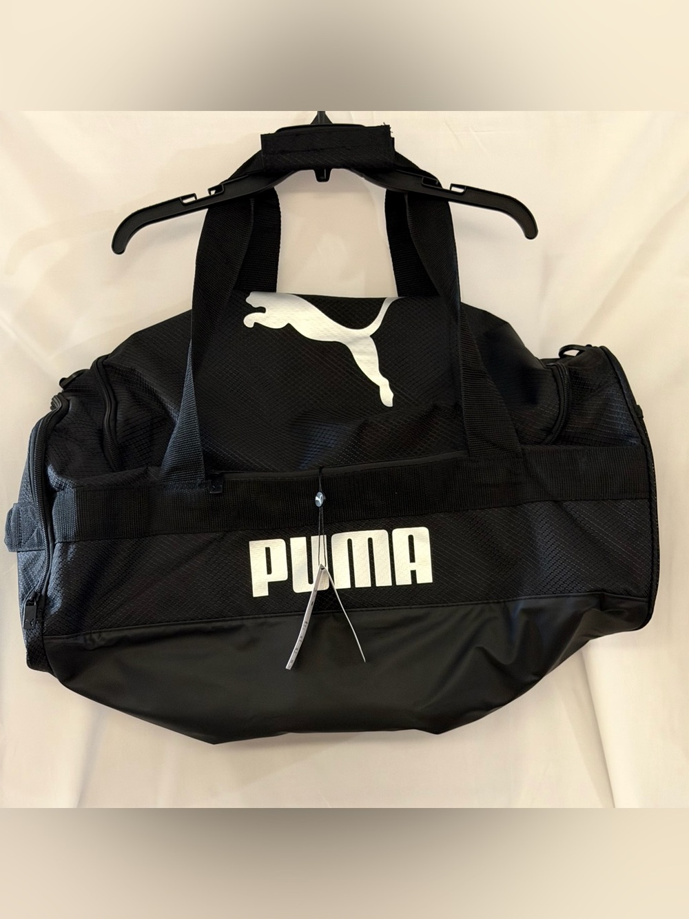 Puma Black Duffel with White Puma Logo